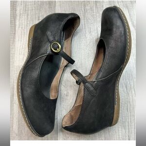 Dansko black loralie wedges size 40